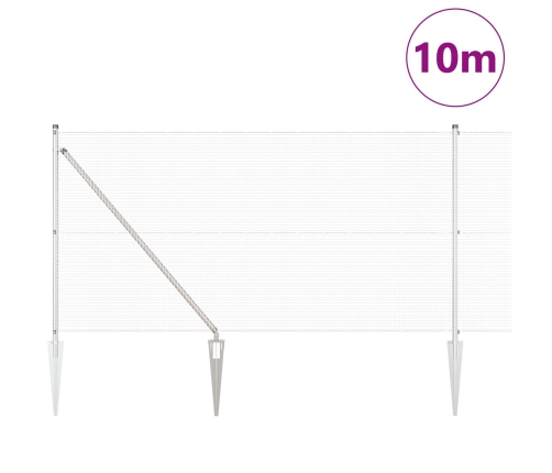 Žoga Stabu Komplekts 2 Gabali Cinkots Tērauds 10 X 1 M Vidaxl