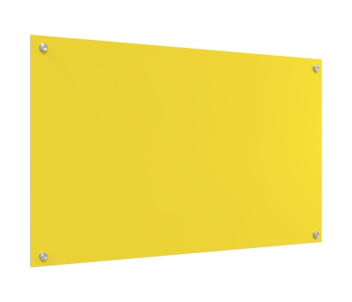 Virtuves Panorāma Dzeltena 100X60X0,6 Cm Rūdīts Stikls Vidaxl