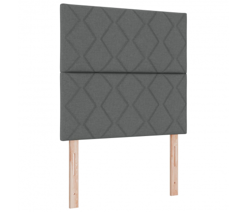 Vidaxl Gultas Galvgalis Dimanta Bloku Dizains Tumši Pelēks 100 Cm Audums,  Gultas Galvgalis Dimanta Bloku Dizains Tumši Pelēks 200 Cm Audums Vidaxl