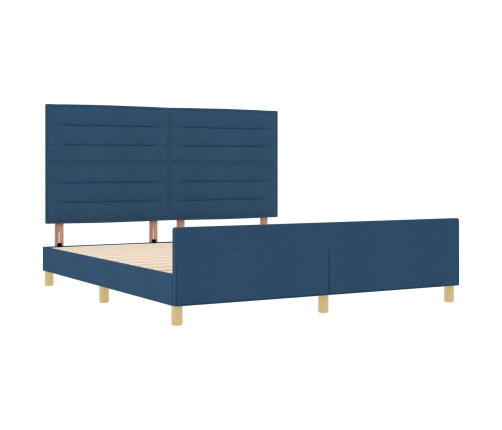 Zils Auduma Gultas Rāmis 180X200 Cm Vidaxl