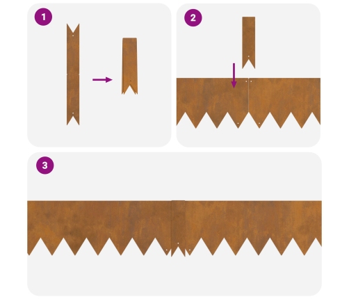 Zāliena Apmales 50 Gab 100X0,5X15 Cm Laika Izturīgs Tērauds Vidaxl