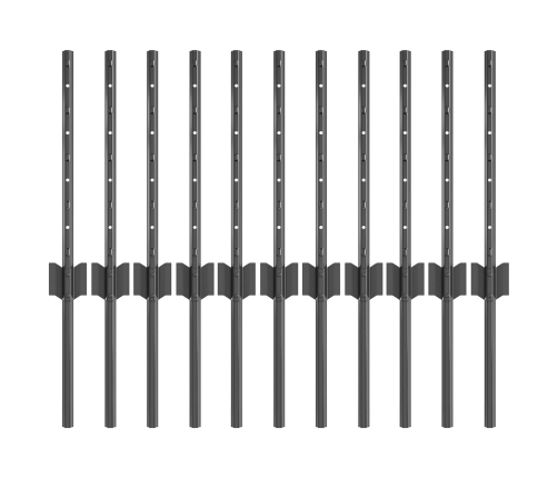 Žoga Stabi 11 Gab. U-Kanāls Pelēks 40 Cm Tērauds Vidaxl