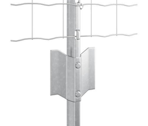 Vidaxl Eiro Žogs Ar 11 U Kājām Sudrabs 0.6X50 M Tērauds