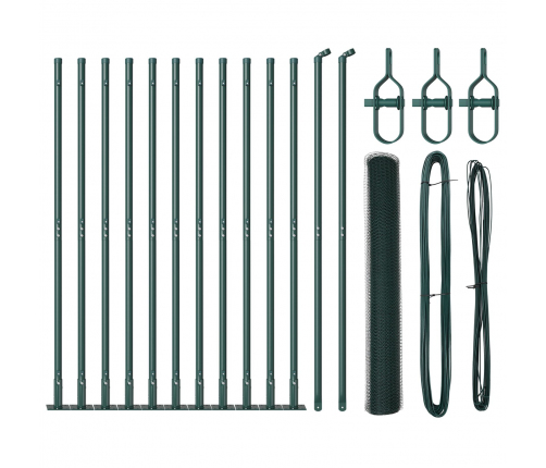 Žogu Komplekts 2 Gabali Meža Zaļā Krāsā Metāls, Plastmasas Apdare Vidaxl