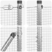 Veltīts Stiepļu Žogs Ar 13 Flanged Stabiem 1.5X50 M Galvanizētā Tēraudā Vidaxl