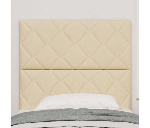 Vidaxl Gultas Galvgalis Dimanta Bloku Dizains Krēmkrāsas 100 Cm Audums,  Gultas Galvgalis Dimanta Bloku Dizains Krēmkrāsas 200 Cm Audums Vidaxl