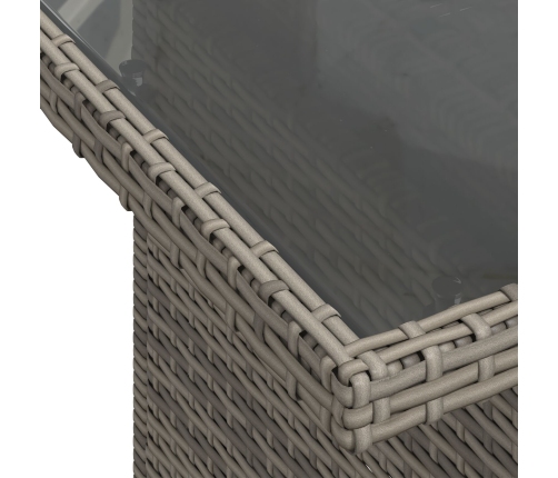 11 Daļu Dārza Dīvānu Komplekts Ar Spilveniem Pelēkā Poli Rotangpalma Vidaxl