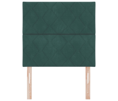 Vidaxl Gultas Galvgalis Dimanta Bloku Dizaina Tumši Zaļš 100 Cm Samts,  Gultas Galvgalis Dimanta Bloku Dizaina Tumši Zaļš 200 Cm Samts Vidaxl