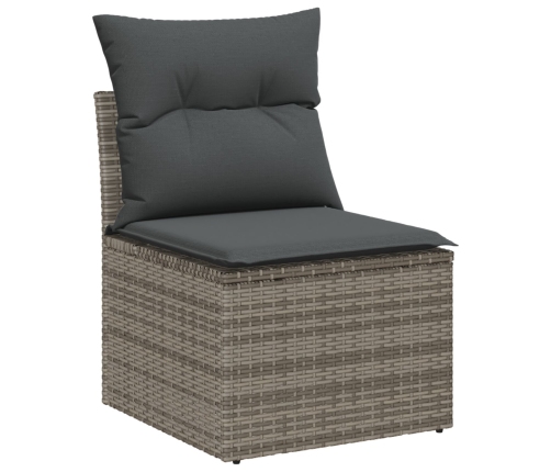 10 Gabalu Dārza Dīvānu Komplekts Ar Spilveniem Pelēkajā Poli Rotangpalmas Vidaxl