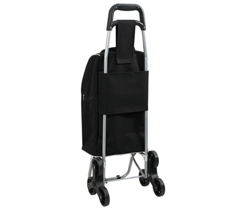 Iepirkumu Rati Ar Kāpņu Kāpēju Melnā Krāsā 38 L Vidaxl