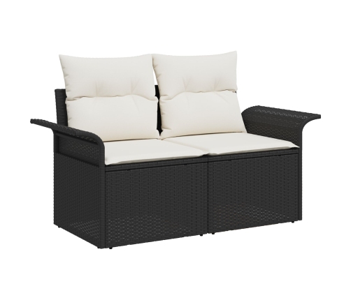 10 Gabalu Dārza Dīvānu Komplekts Ar Spilveniem Melnā Poli Rotangpalmas Akācijā Vidaxl