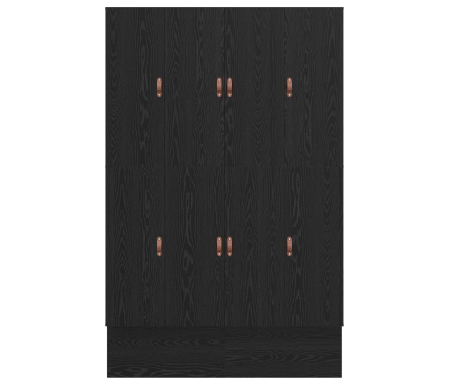 Vidaxl Uzglabāšanas Gultas Rāmis Melns Ozols Inženierijas Koks