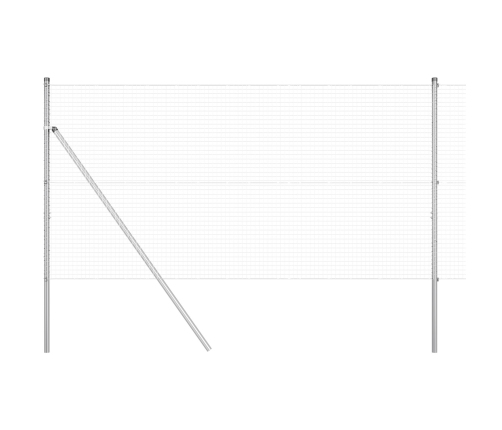 Savilktais Žogs Ar 13 Postes 1X50 M Cinkotā Tēraudā Vidaxl
