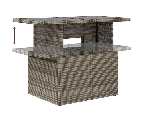 10 Gab. Dārza Dīvānu Komplekts Ar Spilveniem Pelēks Poli Rotangpalma Vidaxl