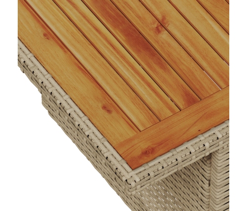 11 Gab. Dārza Ēdamistabas Komplekts Ar Spilveniem Bēšs Poli Rotangpalma Akāciju Vidaxl