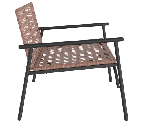 Dārza Sols Melns 113X79X75 Cm Polirotangpalma Vidaxl