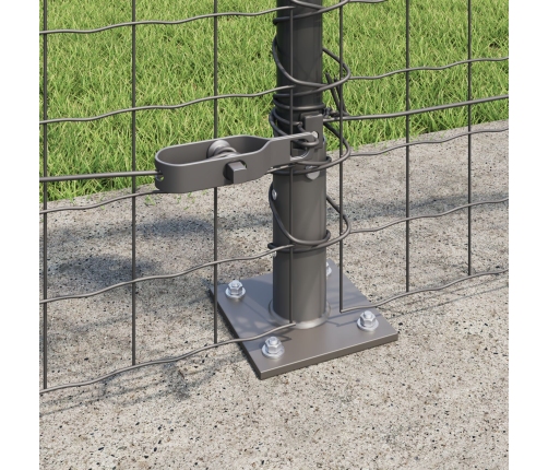 Žogu Stabi Ar Pamatplāksnēm 7 Gab. Ø32 Mm 110 Cm Cinkots Tērauds Vidaxl