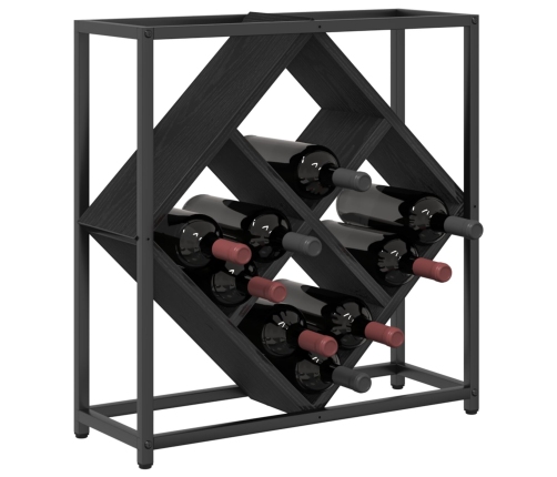 Vīna Plaukti Melnais Ozols Inženierijas Koks Vidējs Taisnstūra Vidaxl