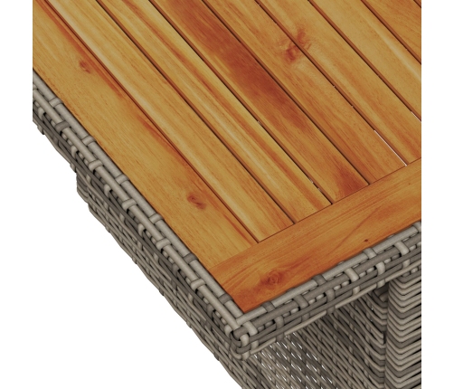 11 Daļu Dārza Ēdamgalds Ar Spilventiņiem Pelēks Poli Rotangpalmas Akācija Vidaxl