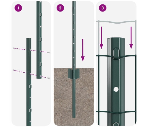 Vidaxl Eiropas Žogs Ar 5 U Stabiem Zaļš 1X10 M Tērauds