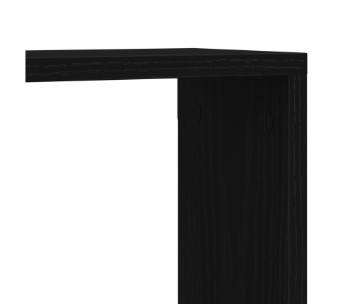 Sienas Plaukti 2 Gabali, Melnā Ozola Krāsā, 50X15X85 Cm, Inženierētā Koka Vidaxl