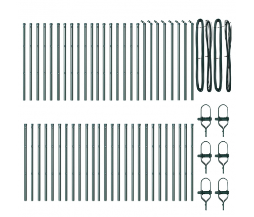 Žoga Stabi 52 Gabali Zaļš Ø32 Mm 120 Cm Cinkots Tērauds Vidaxl