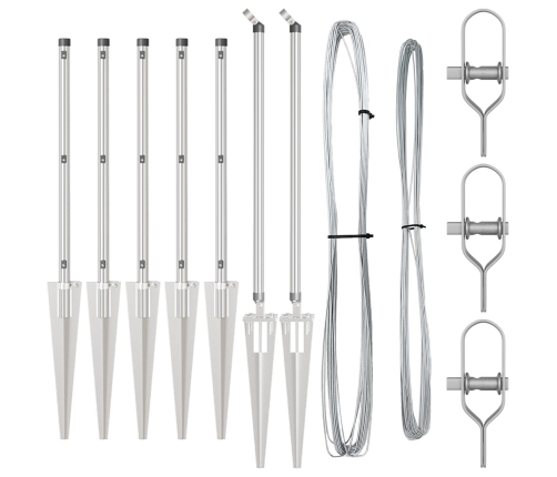 Žoga Stabi Ar Spaili 7 Gab Ø32 Mm 60 Cm Cinkots Tērauds Vidaxl