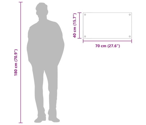 Virtuves Aizsardzība Tumšpelēka 70X40X0,6 Cm Rūdīts Stikls Vidaxl