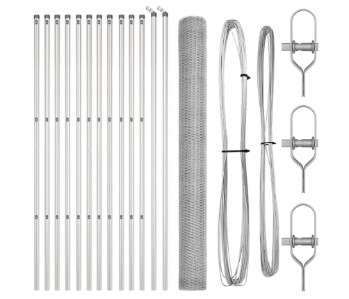 Žogu Komplekts 2 Gab. Galvanizēts Tērauds 25 X 1.5 M Izturīgs Vidaxl