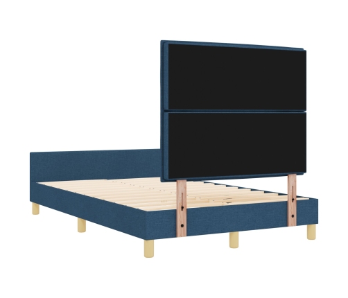 Zilas Auduma Gultas Rāmis 140X200 Cm Vidaxl