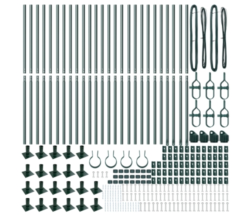 Žoga Stabi 52 Gab Zaļš Tērauds 3.2 X 3.2 X 88.5 Cm Izturīgs Vidaxl