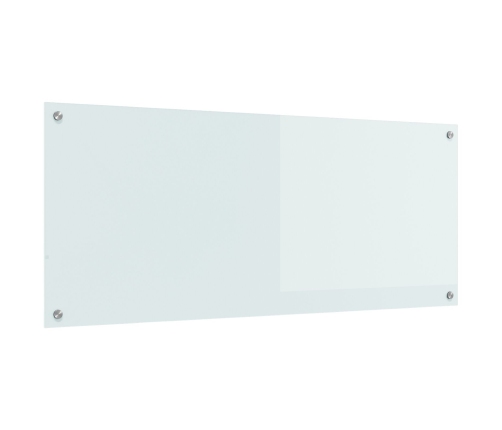 Virtuves Aizsargpanelis Balts 120X50X0,6 Cm Rūdīts Stikls Vidaxl