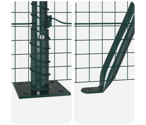 Žoga Stabu Komplekts 2 Gabali Zaļš Metāls Ar Plastmasas Pārklājumu Vidaxl