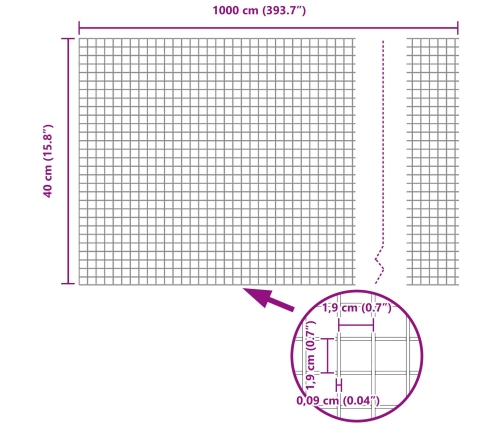 Savilktais Stieples Žogs Ar 5 U Veida Stabiem Zaļš 0.4X10 M Tērauds Vidaxl