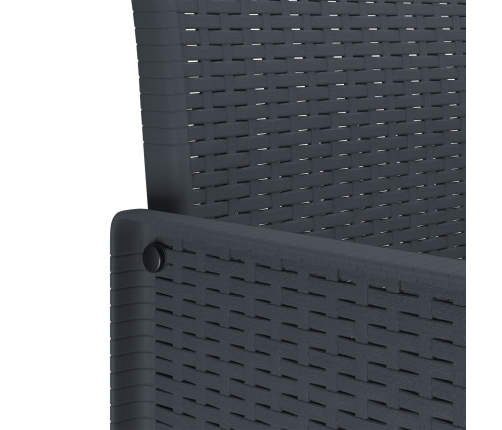 11 Daļu Dārza Ēdamistabu Komplekts Ar Spilveniem Antracīta Poli Rotangpalma Vidaxl