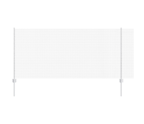 Savilkto Stieņu Žogs Ar 44 U Stabiem Sudraba 1X50 M Tērauds Vidaxl