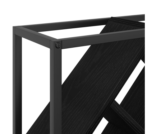 Vīna Plaukti Melnais Ozols Inženierijas Koks Vidējs Taisnstūra Vidaxl