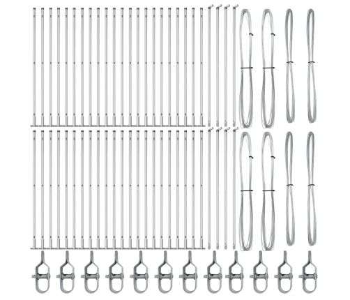 Žogu Stabi 104 Komplekta Cinkots Tērauds 3.2 X 3.2 X 88.5 Cm Vidaxl