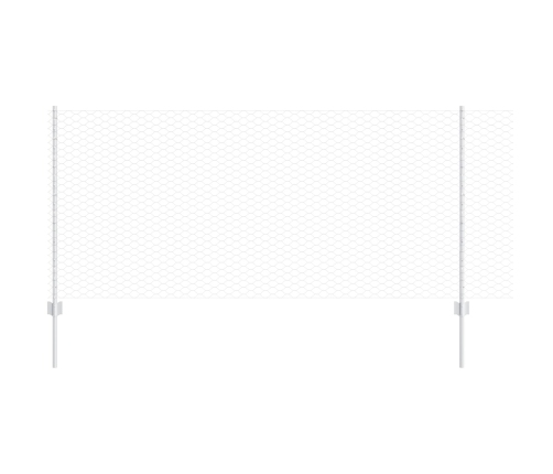 Vidaxl Žogu Stabi 22 Gab. U-Kanāls 100 Cm Cinkota Tērauda,  Sešstūra Žogs 1X100 M Cinkota Tērauda Vidaxl