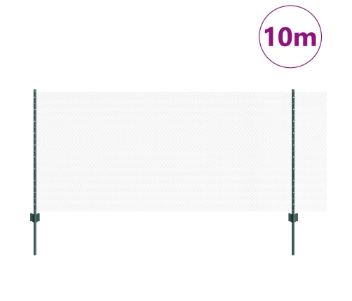 Vidaxl Žoga Stabi 5 Gab. U-Kanāls Zaļajā 100 Cm Tēraudā, Vidaxl Sešstūra Žogs Zaļš 1X10 M Tēraudā