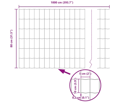 Vidaxl Dārza Žogu Komplekts 2 Gab. Cinkots Tērauds 10 X 0.8 M Izturīgs