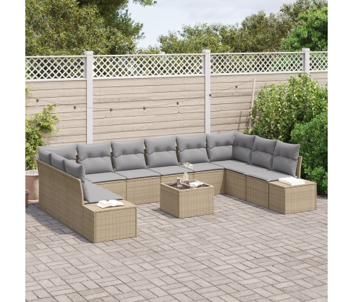 11 Gabalu Dārza Dīvānu Komplekts Ar Spilveniem Melnā Poli Rotangpalmas Vidaxl