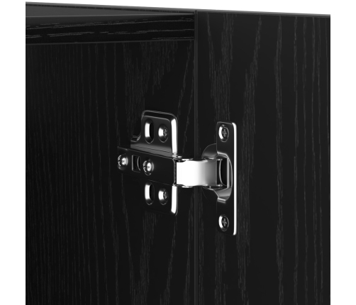 Tv Skapji Pie Sienas, 2 Gabali, Melnā Ozolkoka, Izmēri 30,5X30X90 Cm, Inženierijas Koks Vidaxl