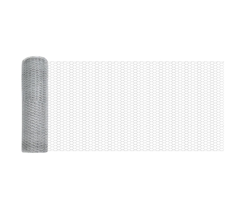 Vidaxl Žogu Pāļi 11 Gab. U-Kanāls 40 Cm Cinkots Tērauds,  Sešstūra Žogs 0.4X50 M Cinkots Tērauds Vidaxl