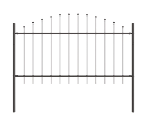Žoga Panelis Ar Smaili Arku 2 Gab. Pulverkrāsots Tērauds Vidaxl