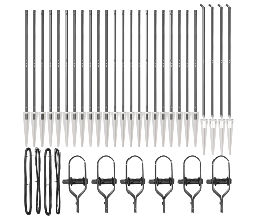 Žoga Stabi Ar Uzgaļiem 26 Gab Ø32 Mm 160 Cm Cinkots Tērauds Vidaxl