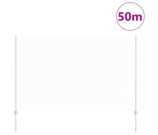 Vidaxl Žoga Stabi 22 Gab U-Kanāls 150 Cm Cinkots Tērauds,  Sešstūra Žogs 1.5X50 M Cinkots Tērauds Vidaxl