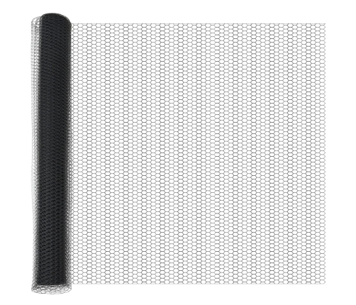 Vidaxl Žoga Stabi 22 Gab. U-Kanāls Pelēks 120 Cm Tērauds,  Sešstūra Žogs Pelēks 1.2X50 M Tērauds Vidaxl