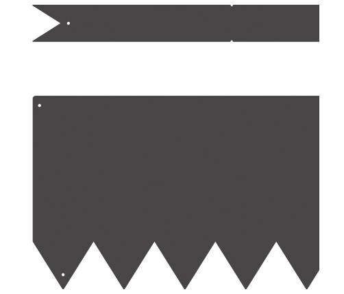 Zāliena Malas 10 Gabali Melns 100X0,5X20 Cm Tērauds Vidaxl