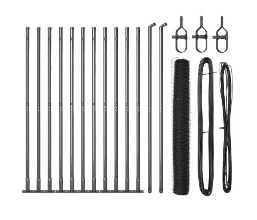 Žogu Komplekts 2 Gab Pelēks Metāls 25 X 1.2 M Izturīgs Vidaxl